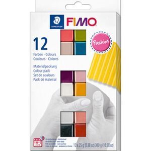 FIMO Modelling Clay Fashion Palette - 12 Colors